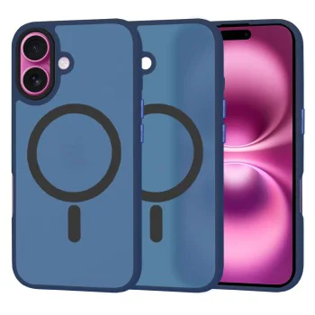Калъф за iPhone 16 Plus - HaloFrost MagSafe MagSafe Series - Deep Blue