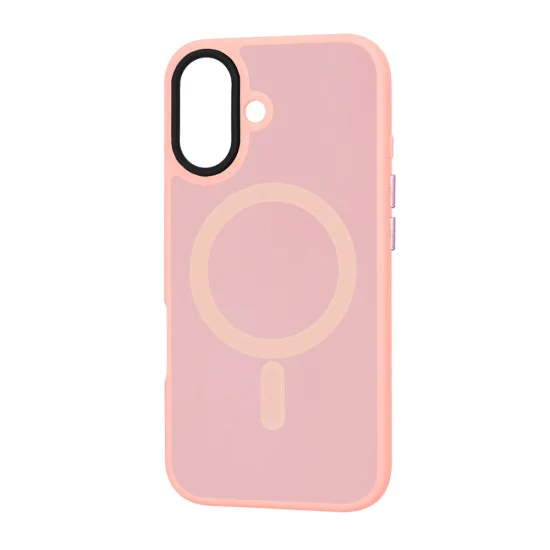Калъф за iPhone 16 Plus - HaloFrost MagSafe MagSafe Series - розов