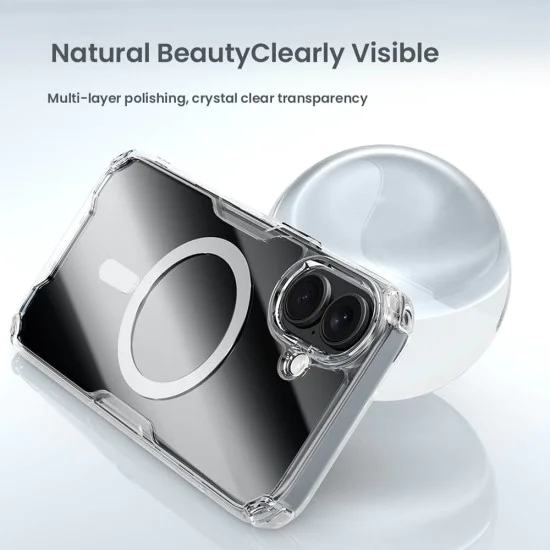 Калъф за iPhone 16 Plus - Nillkin Nature TPU Pro Magnetic Case - син