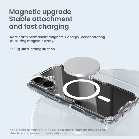 Калъф за iPhone 16 Plus - Nillkin Nature TPU Pro Magnetic Case - син
