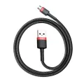 Baseus - Кабел за данни Cafule (CAMKLF-C91) - USB към Micro-USB, 1,5 A, 2 м - Червен Черен