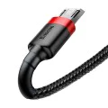Baseus - Кабел за данни Cafule (CAMKLF-C91) - USB към Micro-USB, 1,5 A, 2 м - Червен Черен