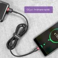 USB Type-C Data Cable, 2A, 2m - Baseus Caffeine (CATKLF-CG1) - Сиво Черен