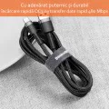 USB Type-C Data Cable, 2A, 2m - Baseus Caffeine (CATKLF-CG1) - Сиво Черен