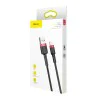 Baseus - Кабел за данни Cafule (CALKLF-C19) - USB към Lightning, 1,5 A, 2 м - Червен Черен