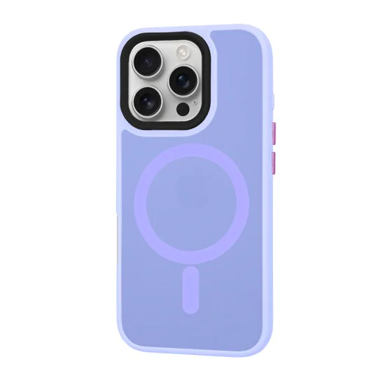 Калъф за iPhone 16 Pro - HaloFrost MagSafe MagSafe Series - светло лилав