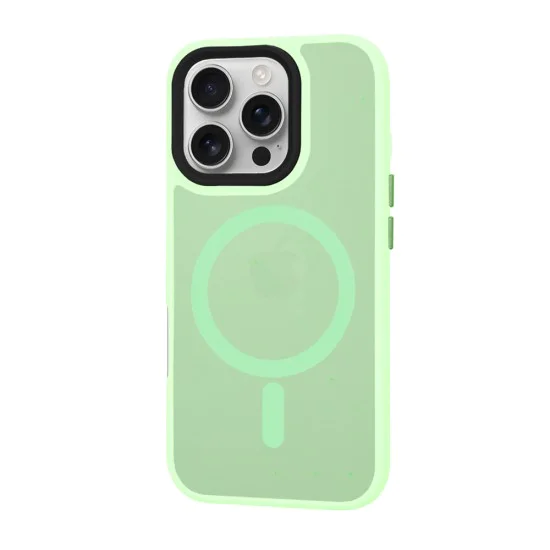 Калъф за iPhone 16 Pro - HaloFrost MagSafe MagSafe Series - светло зелен