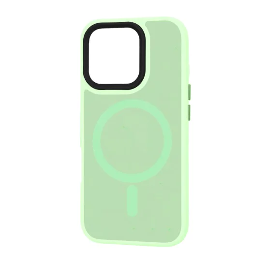 Калъф за iPhone 16 Pro - HaloFrost MagSafe MagSafe Series - светло зелен