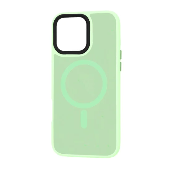 Калъф за iPhone 16 Pro Max - HaloFrost MagSafe MagSafe Series - светло зелен