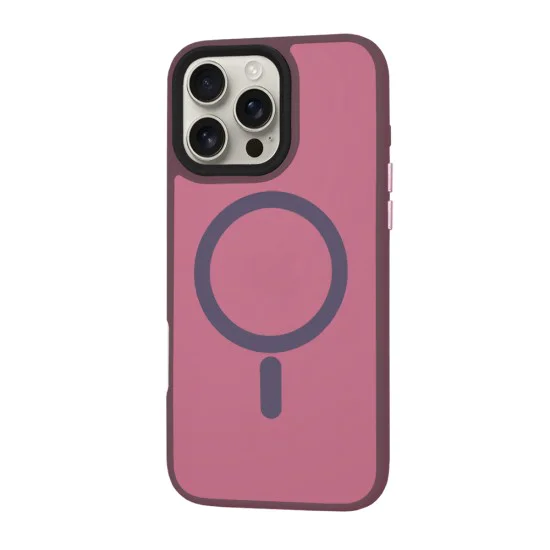 Калъф за iPhone 16 Pro Max - HaloFrost MagSafe MagSafe Series - Bordeaux