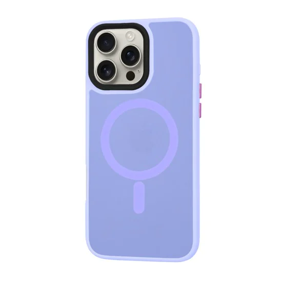 Калъф за iPhone 16 Pro Max - HaloFrost MagSafe MagSafe Series - светло лилав