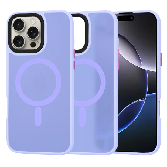 Калъф за iPhone 16 Pro Max - HaloFrost MagSafe MagSafe Series - светло лилав
