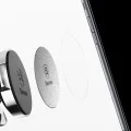 Baseus - (2 пакета) Метална плоча (ACDR-A0S) - с костюм от PU кожа и желязо - Черен / Сребрист