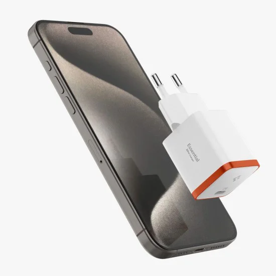 Зарядно устройство Spigen Arcstation Essential EE301EU - Wall Charger, Type-C, QC, PD30W - Бяло