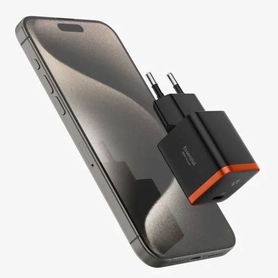 Зарядно устройство Spigen Arcstation Essential EE301EU - Wall Charger, Type-C, QC, PD30W - Черно