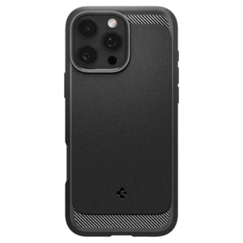 Калъф за iPhone 16 Pro - Spigen - Rugged Armor MagSafe - матово черен