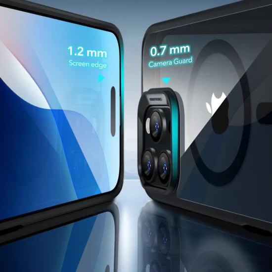 Калъф за iPhone 16 Pro Max + Протектор - ESR Classic Hybrid HaloLock - Clear / Black