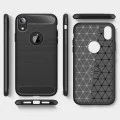 Калъф за iPhone XR - Carbon Silicone - Черен