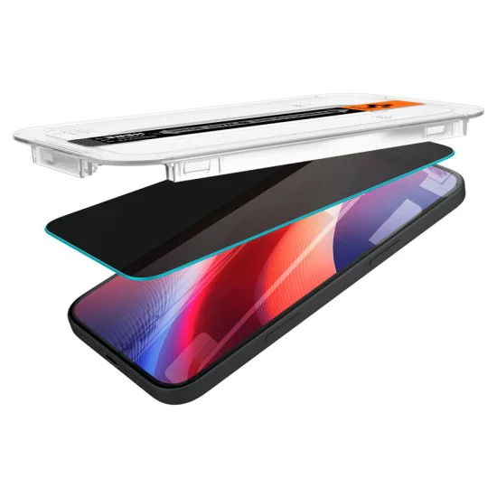 Протектор за iPhone 15 / iPhone 16 (комплект 2) - Spigen Glas.tR EZ FIT - Поверителност