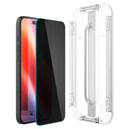 Протектор за iPhone 15 / iPhone 16 (комплект 2) - Spigen Glas.tR EZ FIT - Поверителност