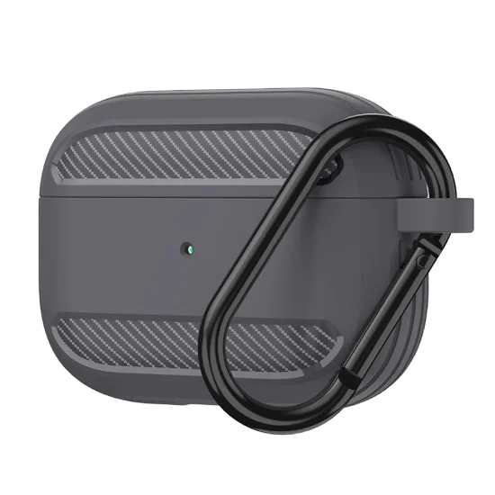 Калъф за AirPods 3 - Карбон силикон - сив