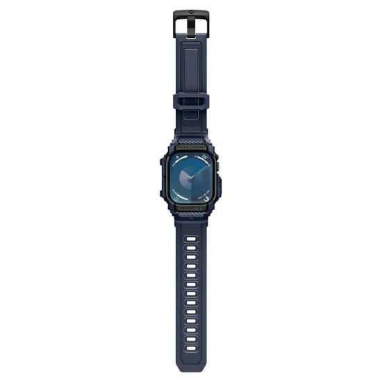 Протектор за Apple Watch 10 46mm + каишка - Spigen - Rugged Armor Pro - Navy Blue