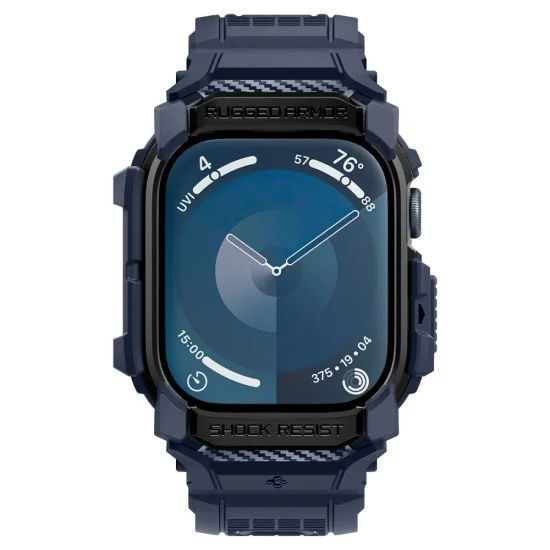 Протектор за Apple Watch 10 46mm + каишка - Spigen - Rugged Armor Pro - Navy Blue