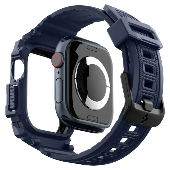 Протектор за Apple Watch 10 46mm + каишка - Spigen - Rugged Armor Pro - Navy Blue