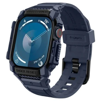 Протектор за Apple Watch 10 46mm + каишка - Spigen - Rugged Armor Pro - Navy Blue