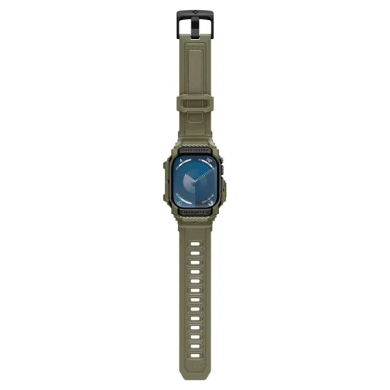 Протектор за Apple Watch 10 46mm + каишка - Spigen - Rugged Armor Pro - Vintage Khaki
