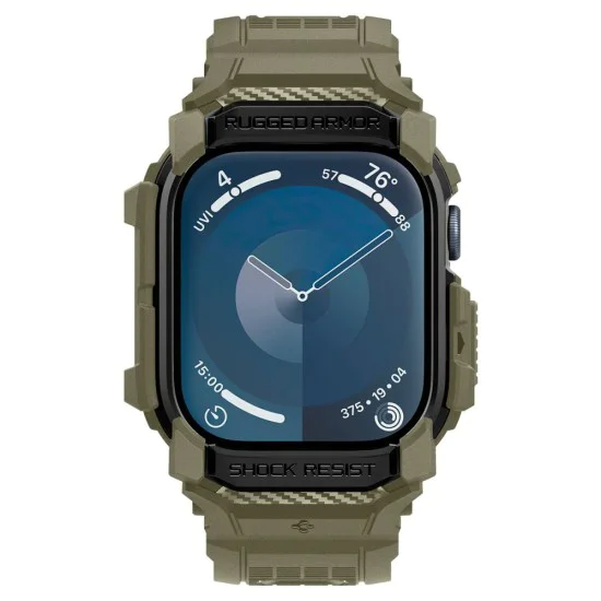 Протектор за Apple Watch 10 46mm + каишка - Spigen - Rugged Armor Pro - Vintage Khaki