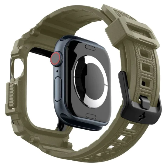 Протектор за Apple Watch 10 46mm + каишка - Spigen - Rugged Armor Pro - Vintage Khaki