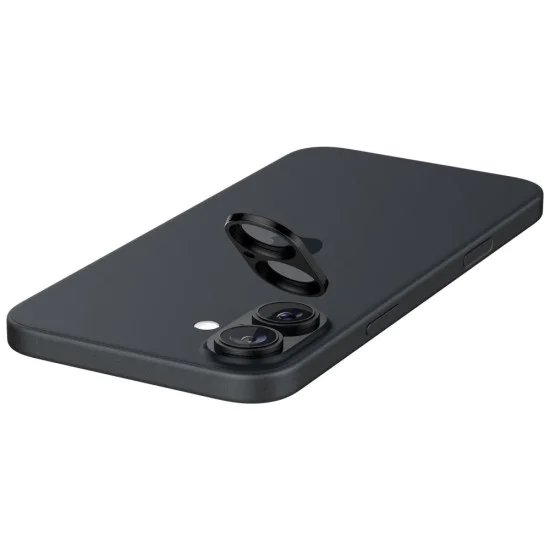Протектор за камера за iPhone 16 / iPhone 16 Plus (комплект 2) - Spigen Glas.tR Optik - Черен
