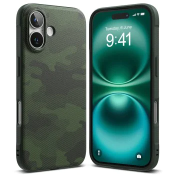 Калъф за iPhone 16 Plus - Ringke Onyx Design - Camo Green
