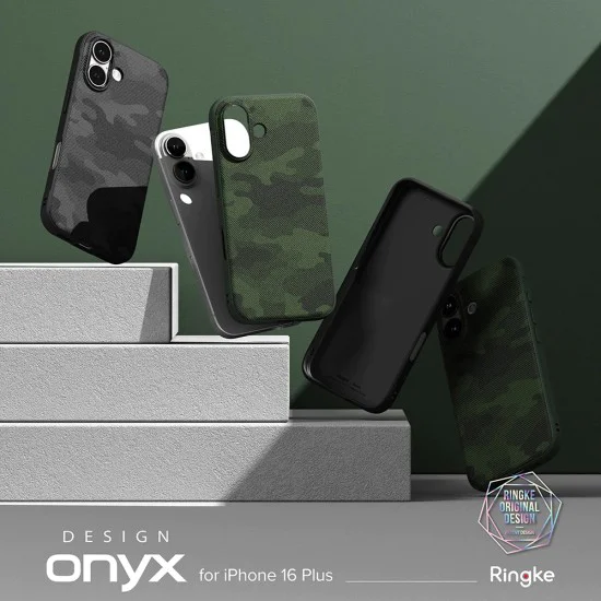 Калъф за iPhone 16 Plus - Ringke Onyx Design - Camo Green
