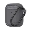 Калъф за AirPods 1 / AirPods 2 - Карбон силикон - сив