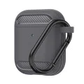 Калъф за AirPods 1 / AirPods 2 - Карбон силикон - сив