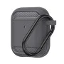 Калъф за AirPods 1 / AirPods 2 - Карбон силикон - сив