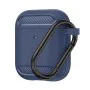 Калъф за AirPods 1 / AirPods 2 - Carbon Silicone - Navy Blue