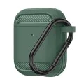 Калъф за AirPods 1 / AirPods 2 - Carbon Silicone - Green