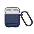 Калъф за AirPods 1 / AirPods 2 - Carbon Silicone - Navy Blue