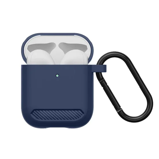 Калъф за AirPods 1 / AirPods 2 - Карбон силикон - сив