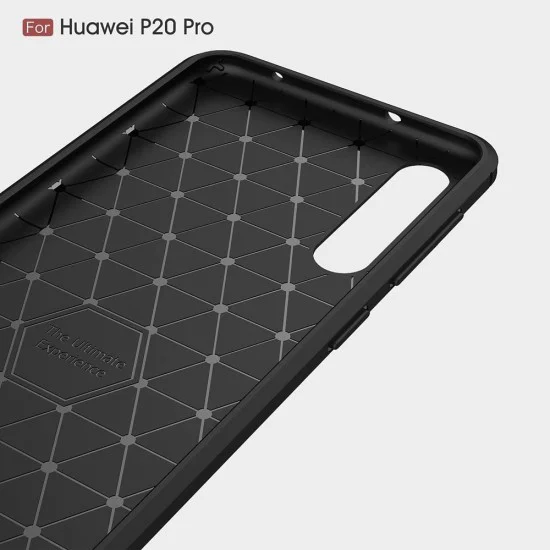 Калъф за Huawei P20 Pro - Carbon Silicone - Черен