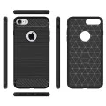 Калъф за iPhone 8 Plus - Carbon Silicone - Черен