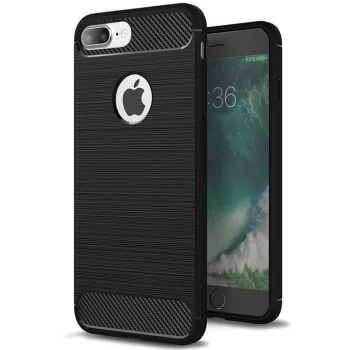 Калъф за iPhone 7 Plus - Carbon Silicone - Черен