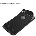 Калъф за iPhone 7 Plus - Carbon Silicone - Черен
