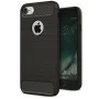 Калъф за iPhone 7 / iPhone 8 - Карбонов силикон - черен