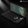 Калъф за iPhone 7 / iPhone 8 - Карбонов силикон - черен