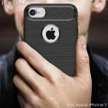 Калъф за iPhone 7 / iPhone 8 - Карбонов силикон - черен