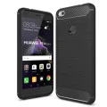 Калъф за Huawei P9 Lite 2017 / P8 Lite 2017 - Carbon Silicone - Черен
